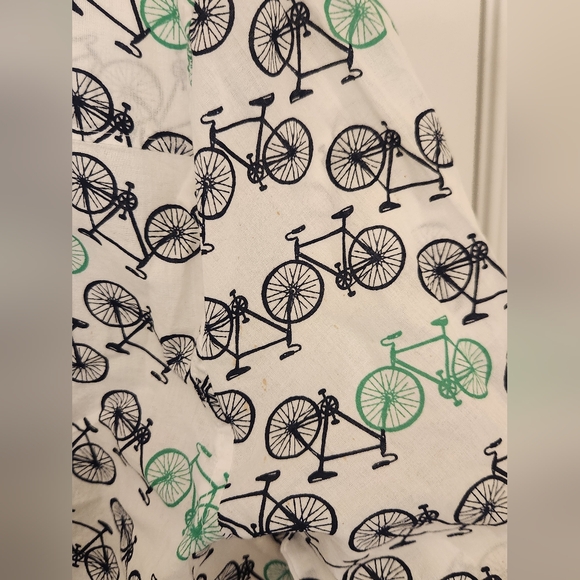 Crown & Ivy Women's Size XL Cotton Button Up Shirt White Bike Bicycles Top #958 - Picture 8 of 8